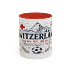 Switzerland Coffee Mug | World Cup Soccer Fan Gift | Accent Color Ceramic 11oz 15oz