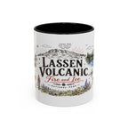 Lassen Volcanic National Park Coffee Mug | California Volcano Geothermal Hiking Gift | Accent Color Ceramic 11oz 15oz