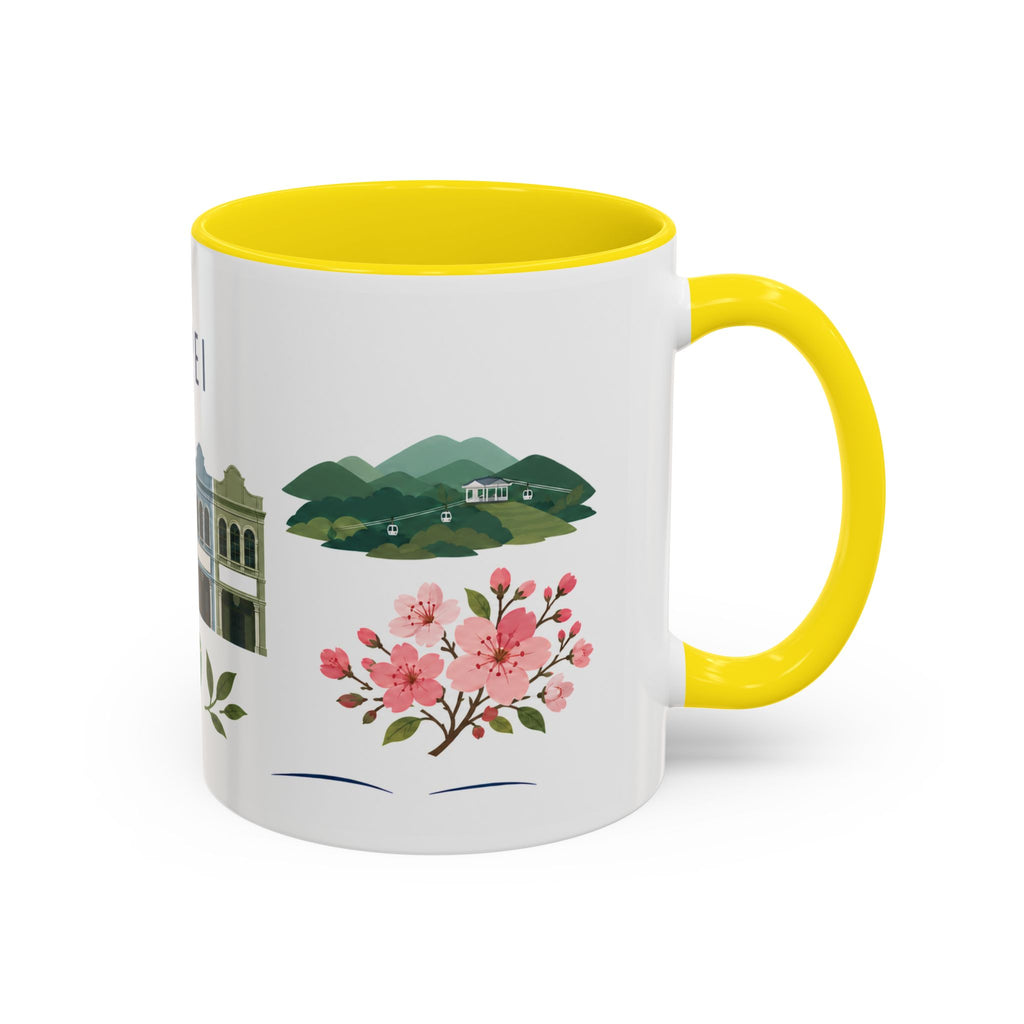 Taipei Coffee Mug | Taiwan Travel Souvenir | Porcelain Decal City Gift | 11oz 15oz Accent Mug