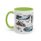 Kenai Fjords National Park Coffee Mug | Alaska Coastal Wildlife Hiking Gift | Accent Color Ceramic 11oz 15oz