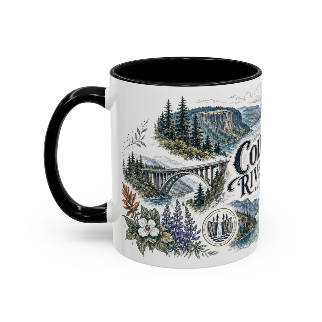 Columbia River Gorge Mug, Pacific Northwest Travel Souvenir, Bucket List Gift, Accent Ceramic Coffee Mug 11oz 15oz