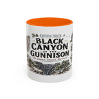 Black Canyon of the Gunnison National Park Coffee Mug | Colorado Deep Canyon Hiking Gift | Accent Color Ceramic 11oz 15oz