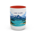 Lake Clark National Park Coffee Mug | Solid Color Block Park Souvenir | 11oz 15oz Accent Mug
