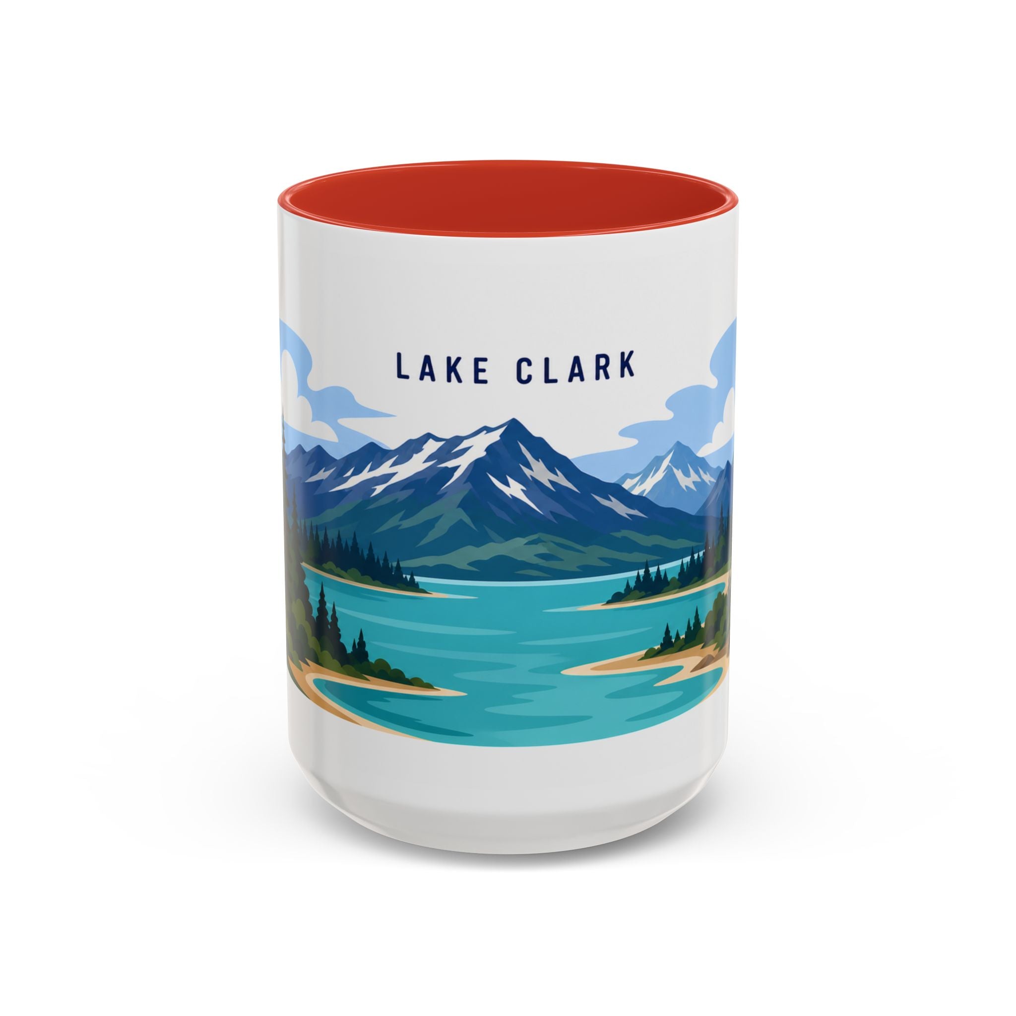 Lake Clark National Park Coffee Mug | Solid Color Block Park Souvenir | 11oz 15oz Accent Mug