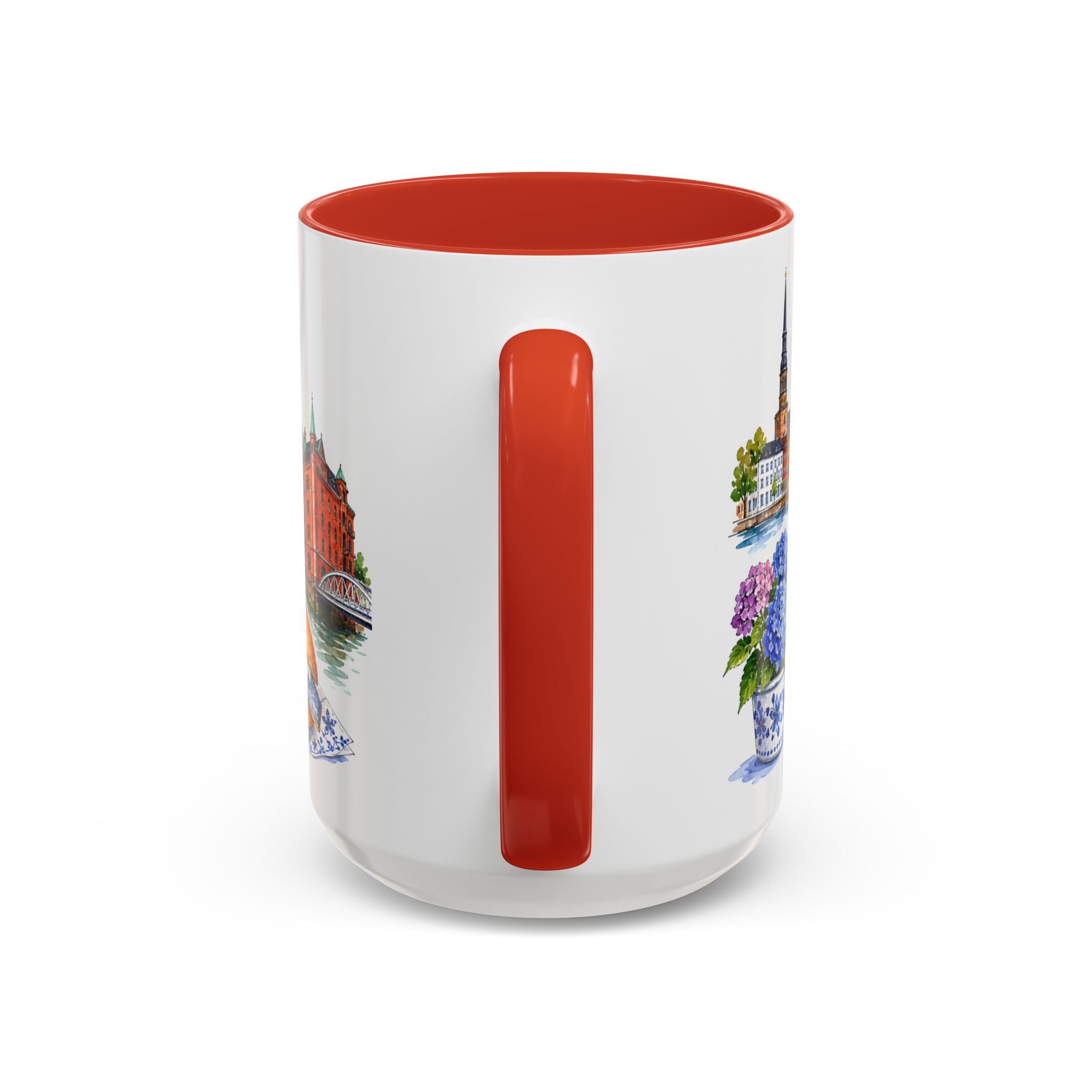 Hamburg Illustrated Travel Mug | City Souvenir Accent Coffee Mug | 11oz 15oz Ceramic Cup