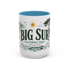 Big Sur Coffee Mug | Travel Destination Souvenir Gift | Accent Color Ceramic 11oz 15oz
