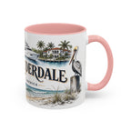 Fort Lauderdale Coffee Mug | United States Travel Souvenir | Vintage Illustrated City Gift | 11 oz 15 oz Accent Mug