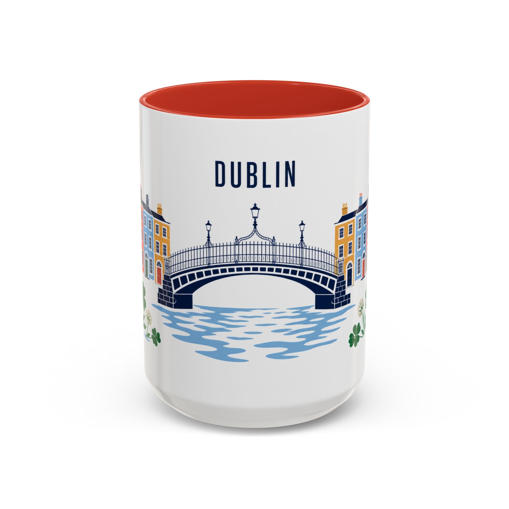 Dublin Coffee Mug | Ireland Travel Souvenir | Porcelain Decal City Gift | 11oz 15oz Accent Mug