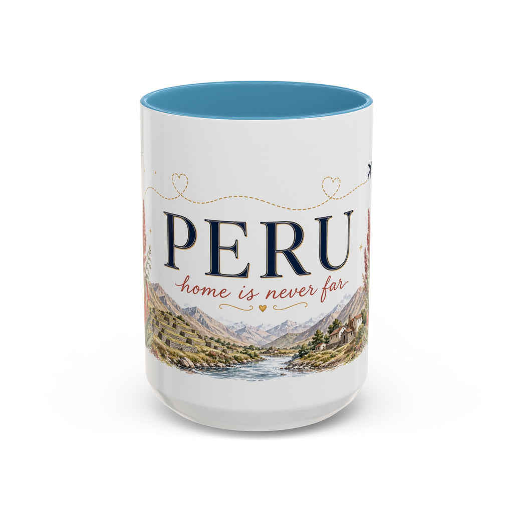Peru Home Country Mug | Moving Away Gift | Long Distance Friendship | 11 oz 15 oz Accent Mug