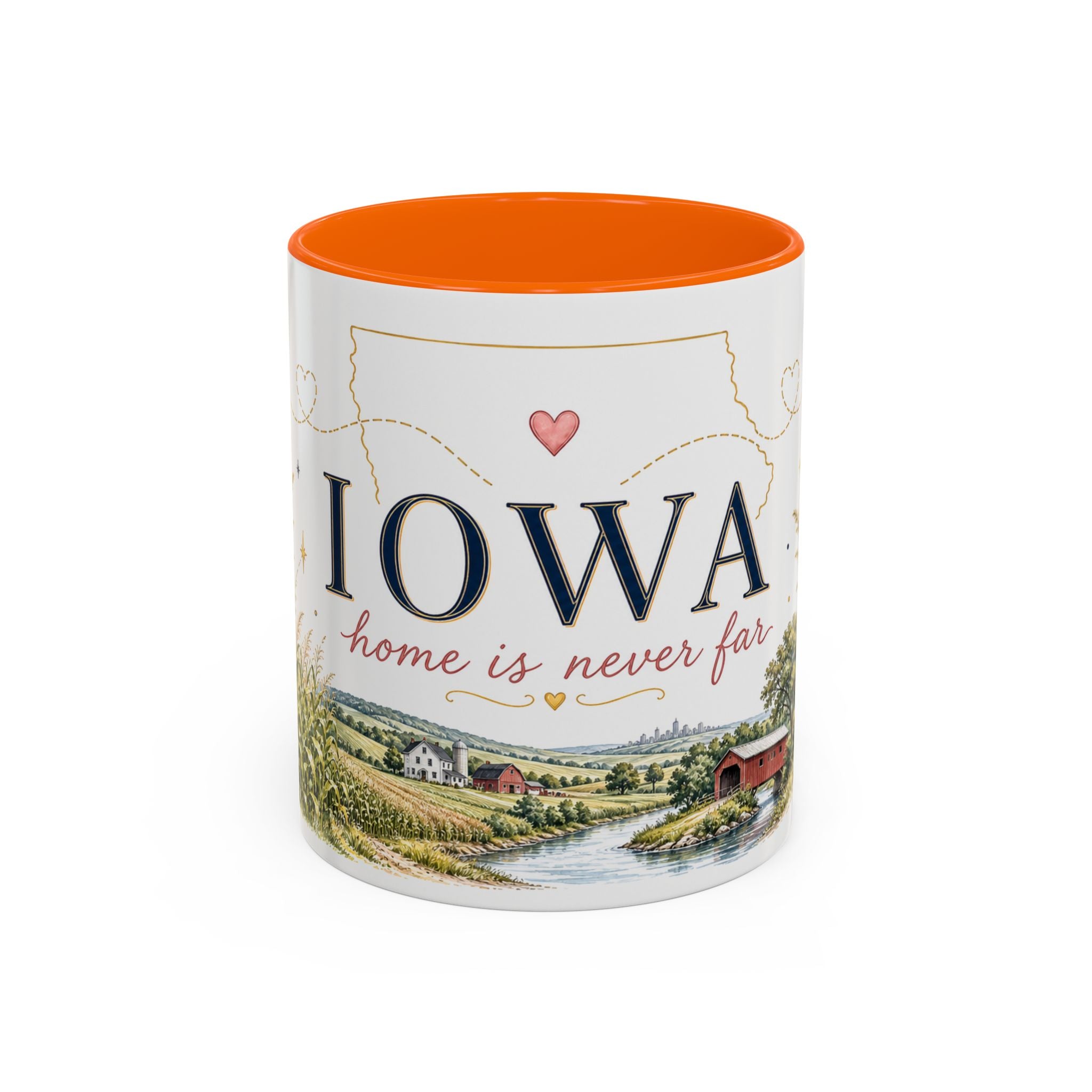 Iowa State Mug | Home is Never Far Accent Mug (11oz or 15oz)