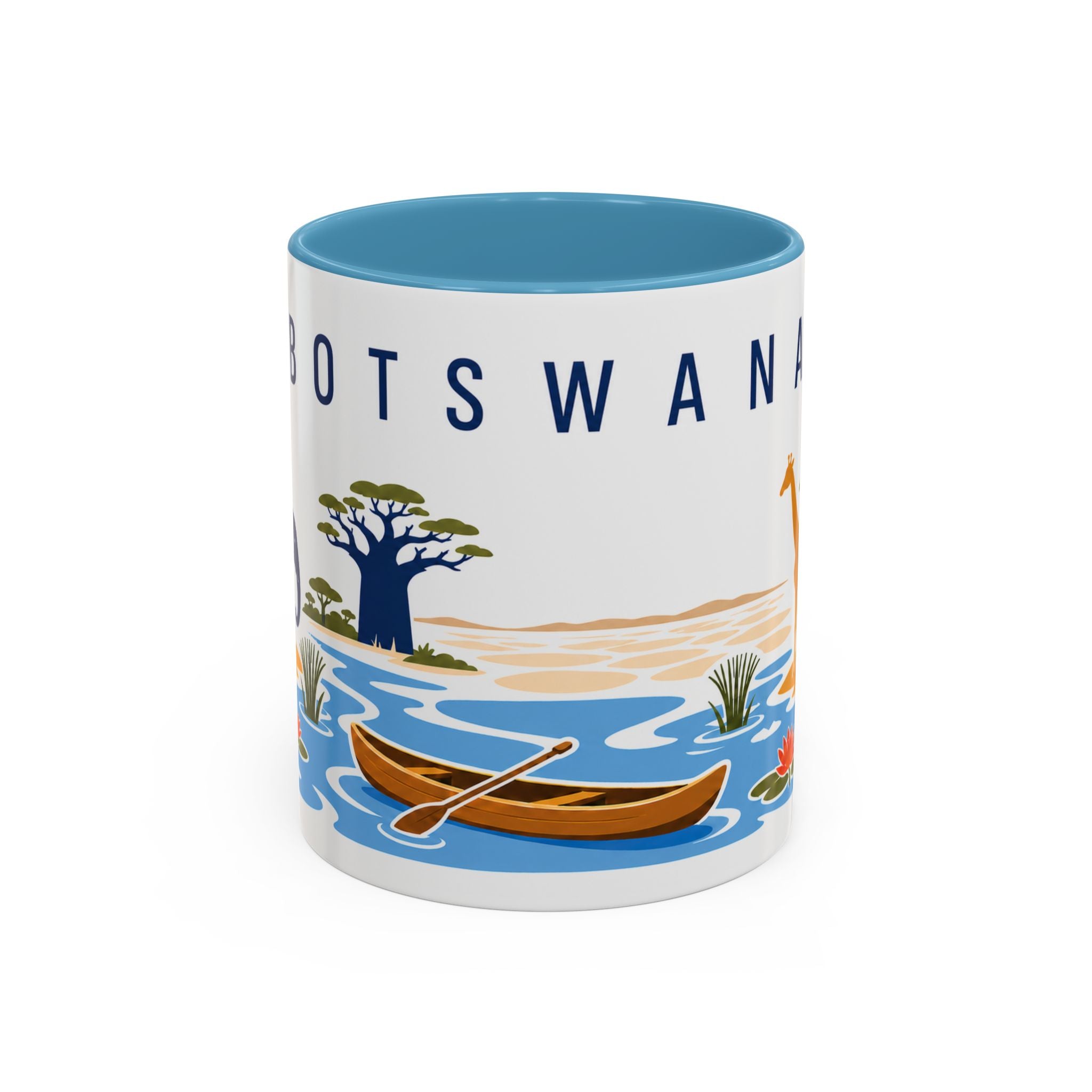 Botswana Coffee Mug | Travel Souvenir Accent Mug | Country Gift Ceramic Cup 11oz 15oz