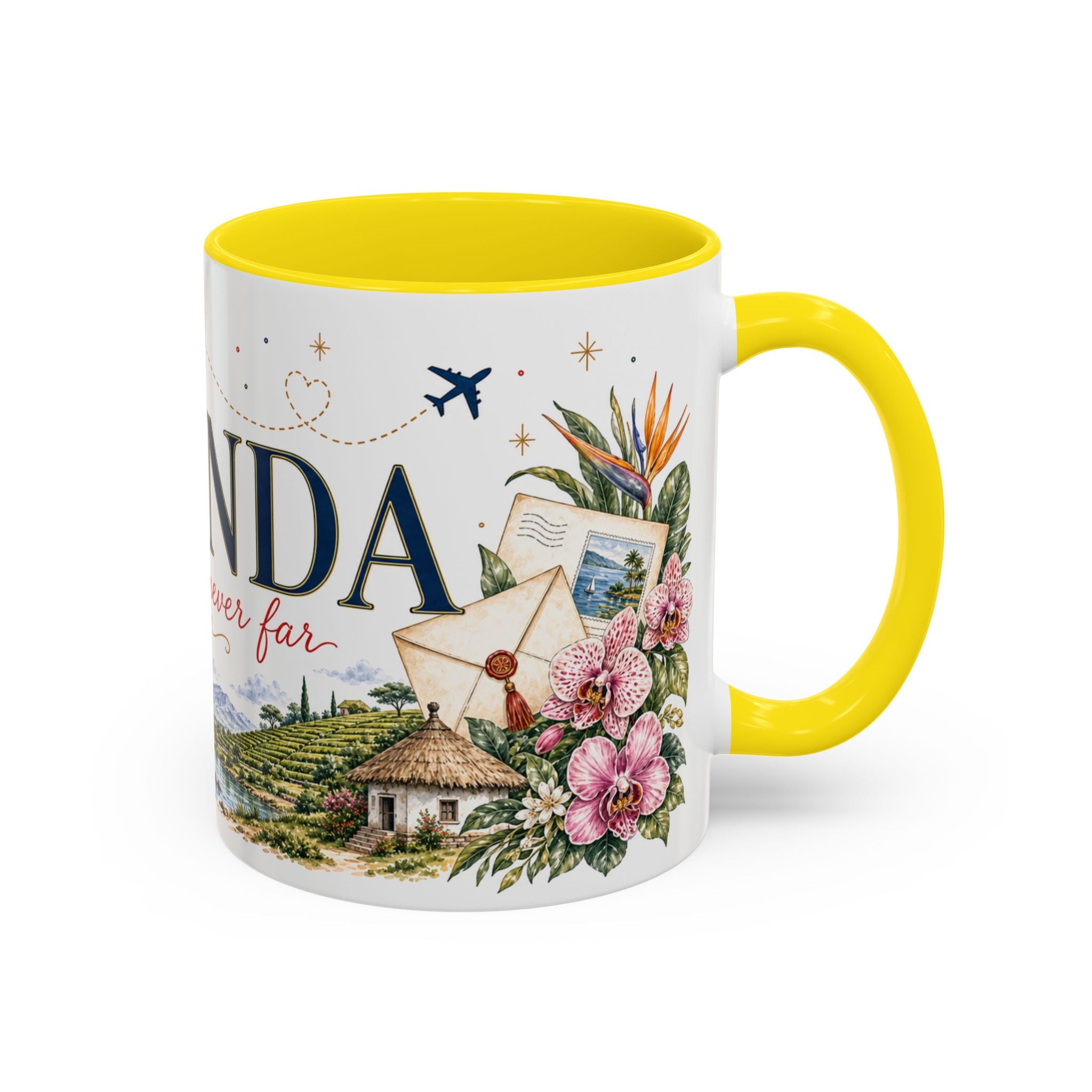 Uganda Home Country Mug | Moving Away Gift | Long Distance Friendship | 11 oz 15 oz Accent Mug
