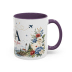 USA Home Country Mug | Moving Away Gift | Long Distance Friendship | 11 oz 15 oz Accent Mug