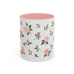 New York Rose Mug, State Flower Floral Coffee Cup, 11oz Botanical Gift