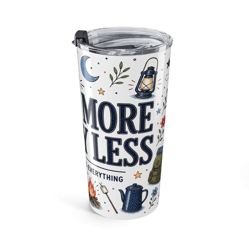 Camp More Worry Less 20oz Tumbler | Camping Lover Gift | Insulated Stainless Steel Travel Cup