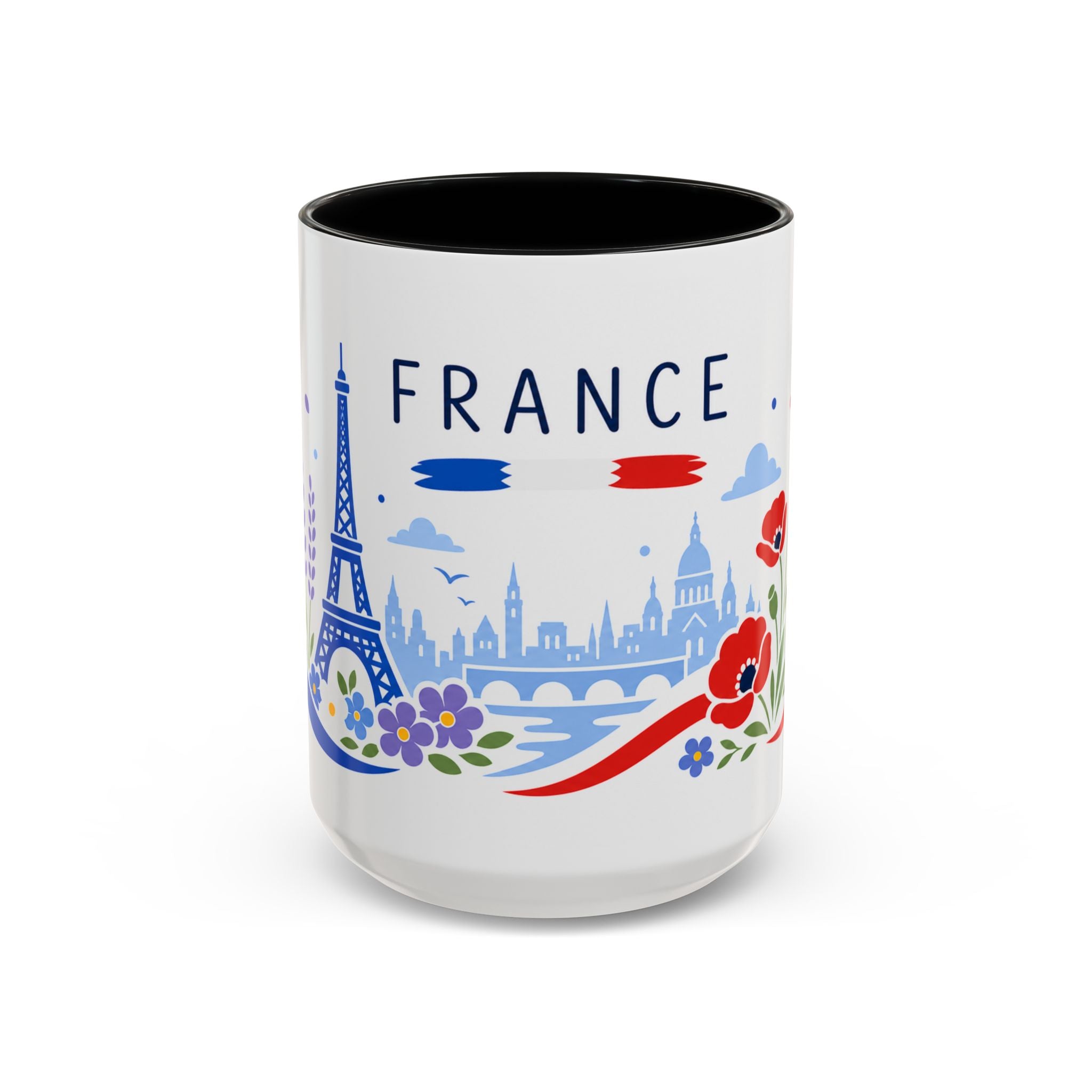 France Coffee Mug | Travel Souvenir Accent Mug | Country Gift Ceramic Cup 11oz 15oz