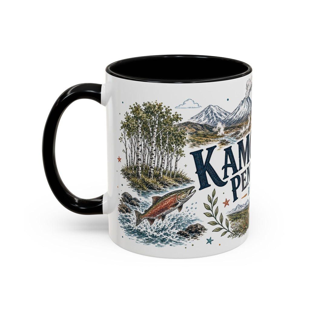 Kamchatka Peninsula Mug, Russia Travel Souvenir, Bucket List Gift, Accent Ceramic Coffee Mug 11oz 15oz