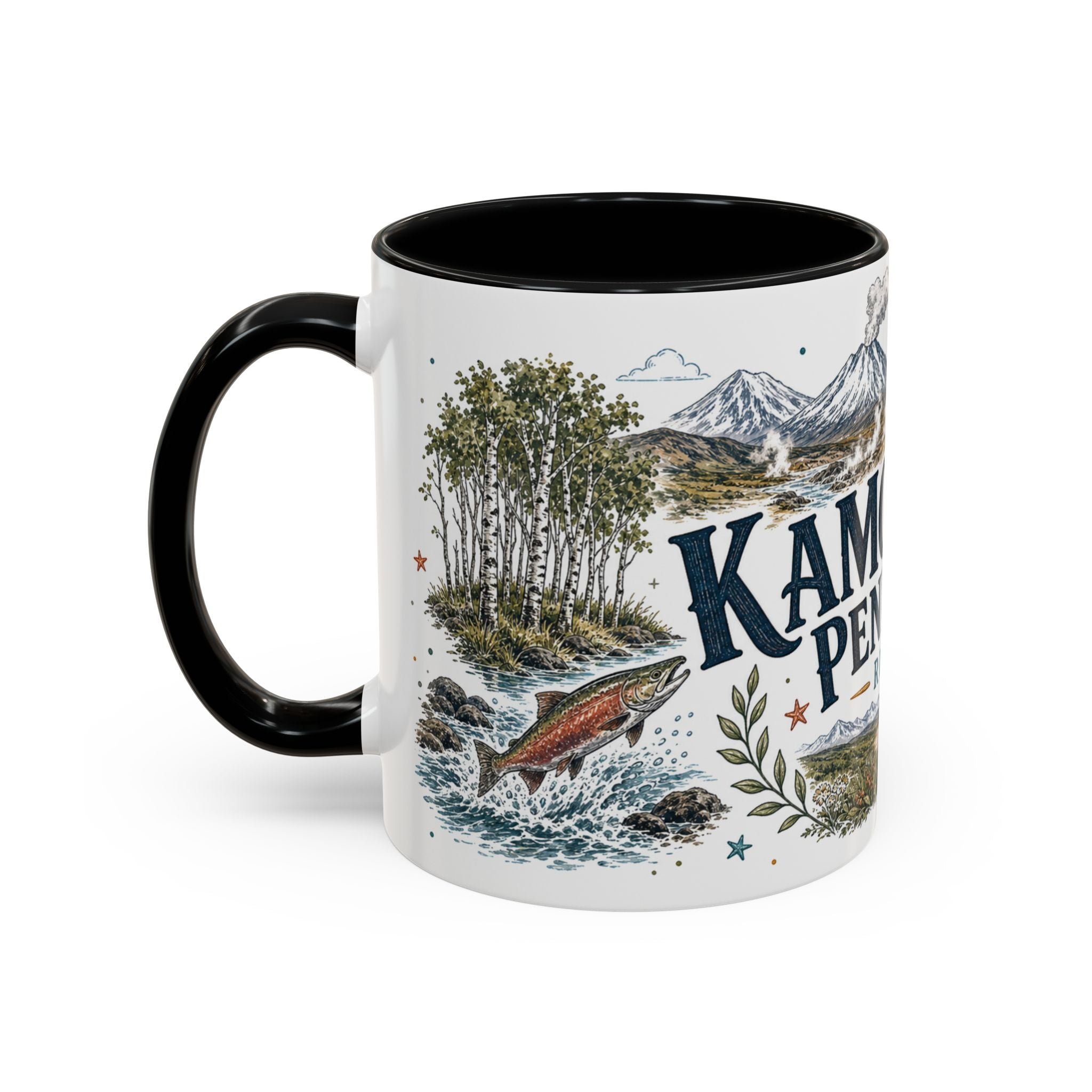 Kamchatka Peninsula Mug, Russia Travel Souvenir, Bucket List Gift, Accent Ceramic Coffee Mug 11oz 15oz