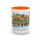 Heidelberg Illustrated Travel Mug | City Souvenir Accent Coffee Mug | 11oz 15oz Ceramic Cup