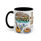 Coimbra Illustrated Travel Mug | City Souvenir Accent Coffee Mug | 11oz 15oz Ceramic Cup