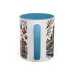 Osaka Coffee Mug | Japan Travel Souvenir | Vintage Illustrated City Gift | 11 oz 15 oz Accent Mug