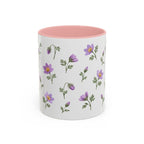 South Dakota Pasque Flower Mug, State Flower Floral Coffee Cup, 11oz Botanical Gift