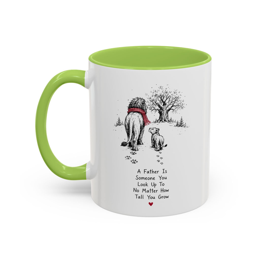 King Lion Dad Coffee Mug | Father's Day Pride Accent Ceramic (11oz 15oz)