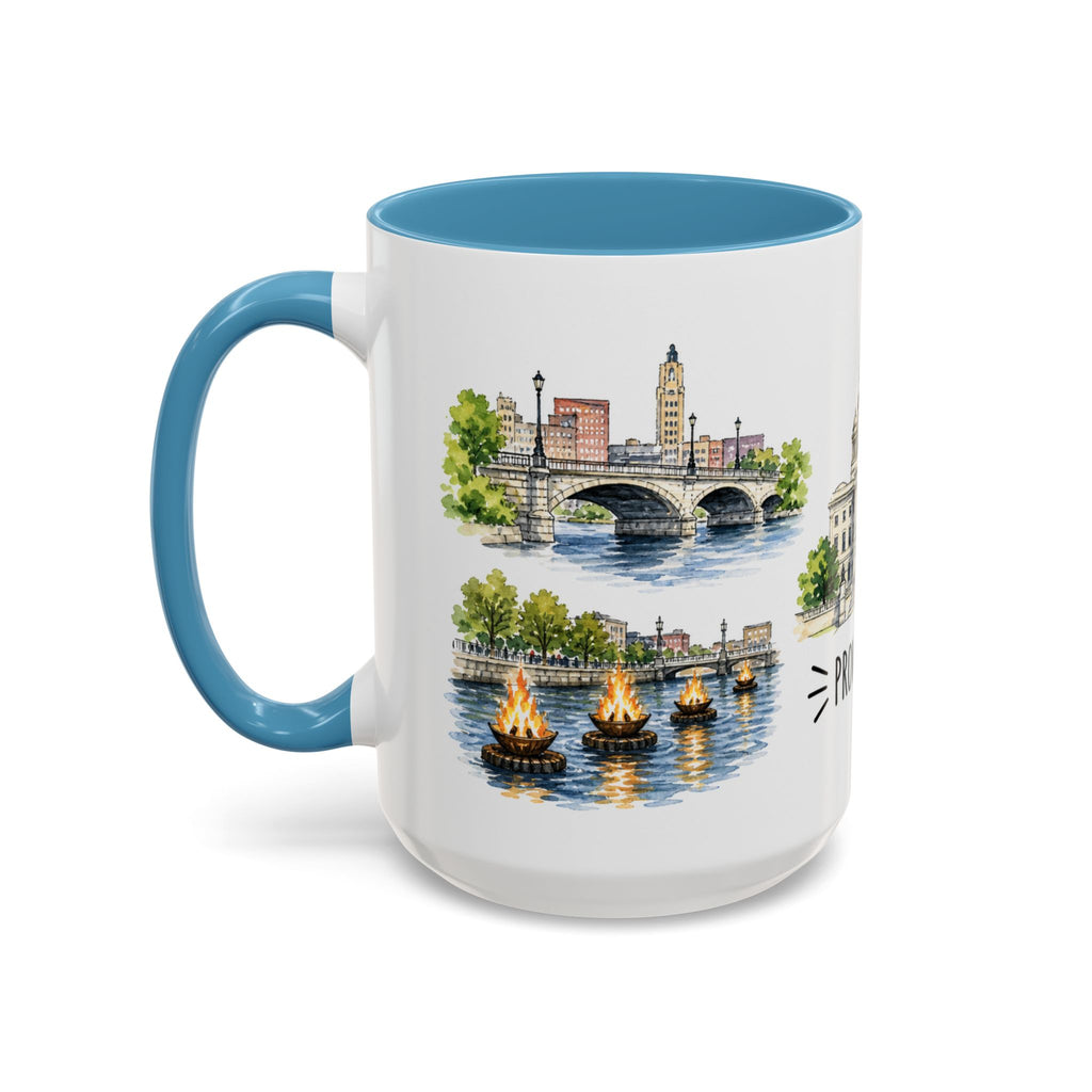 Providence Illustrated Travel Mug | City Souvenir Accent Coffee Mug | 11oz 15oz Ceramic Cup