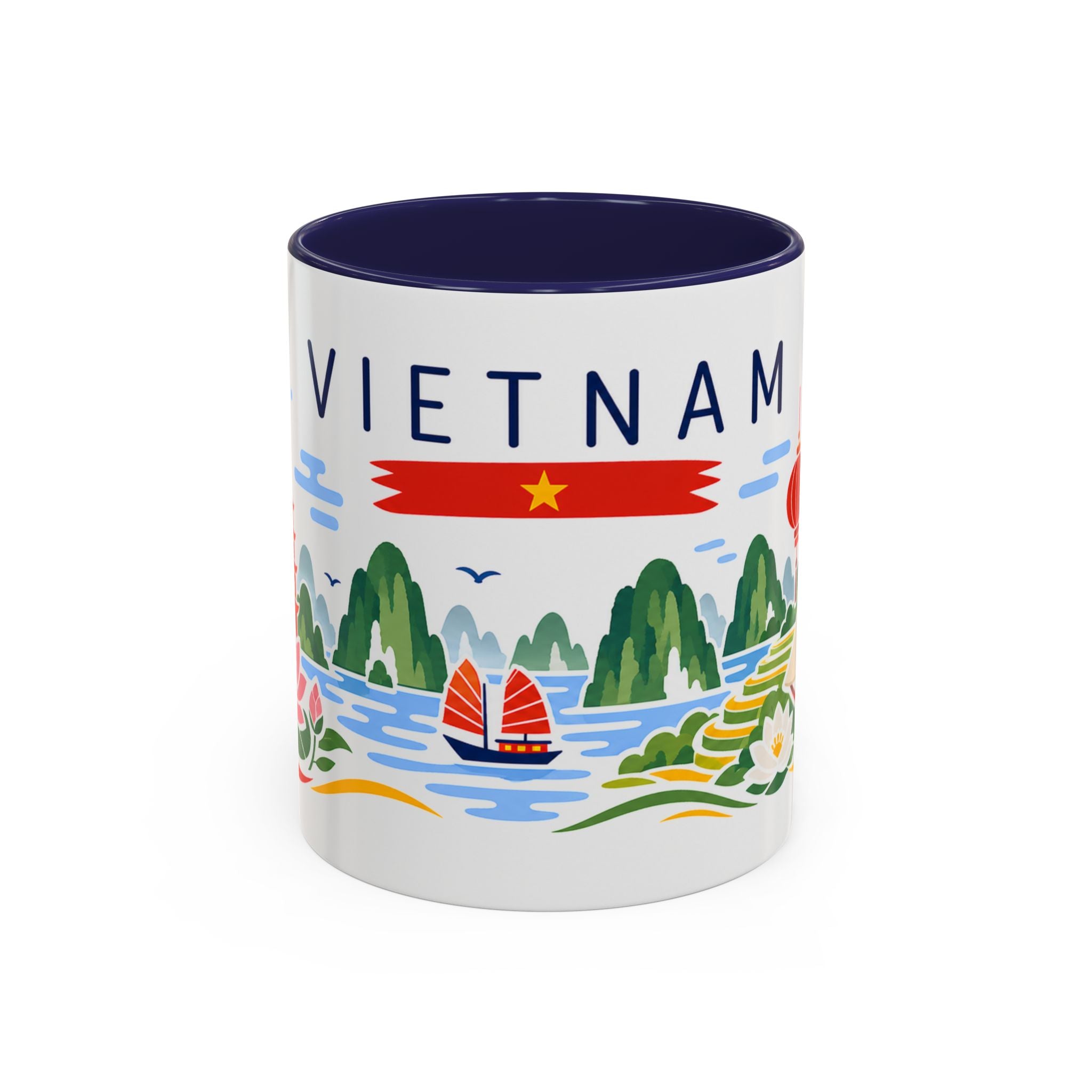 Vietnam Coffee Mug | Travel Souvenir Accent Mug | Country Gift Ceramic Cup 11oz 15oz