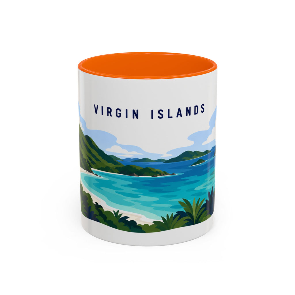Virgin Islands National Park Coffee Mug | Solid Color Block Park Souvenir | 11oz 15oz Accent Mug