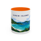 Virgin Islands National Park Coffee Mug | Solid Color Block Park Souvenir | 11oz 15oz Accent Mug