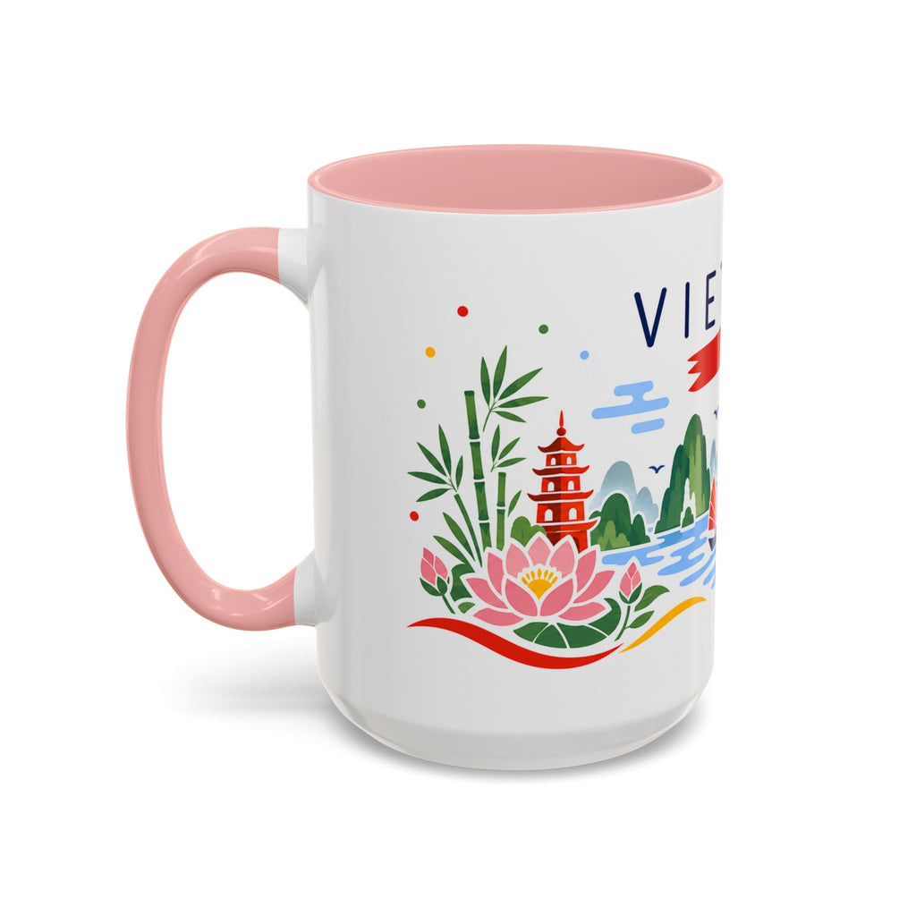 Vietnam Coffee Mug | Travel Souvenir Accent Mug | Country Gift Ceramic Cup 11oz 15oz