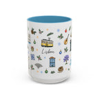 Lisbon Christmas Mug | Watercolor City Souvenir | Ceramic Coffee Cup 11oz 15oz