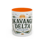Okavango Delta Coffee Mug | Travel Destination Souvenir Gift | Accent Color Ceramic 11oz 15oz