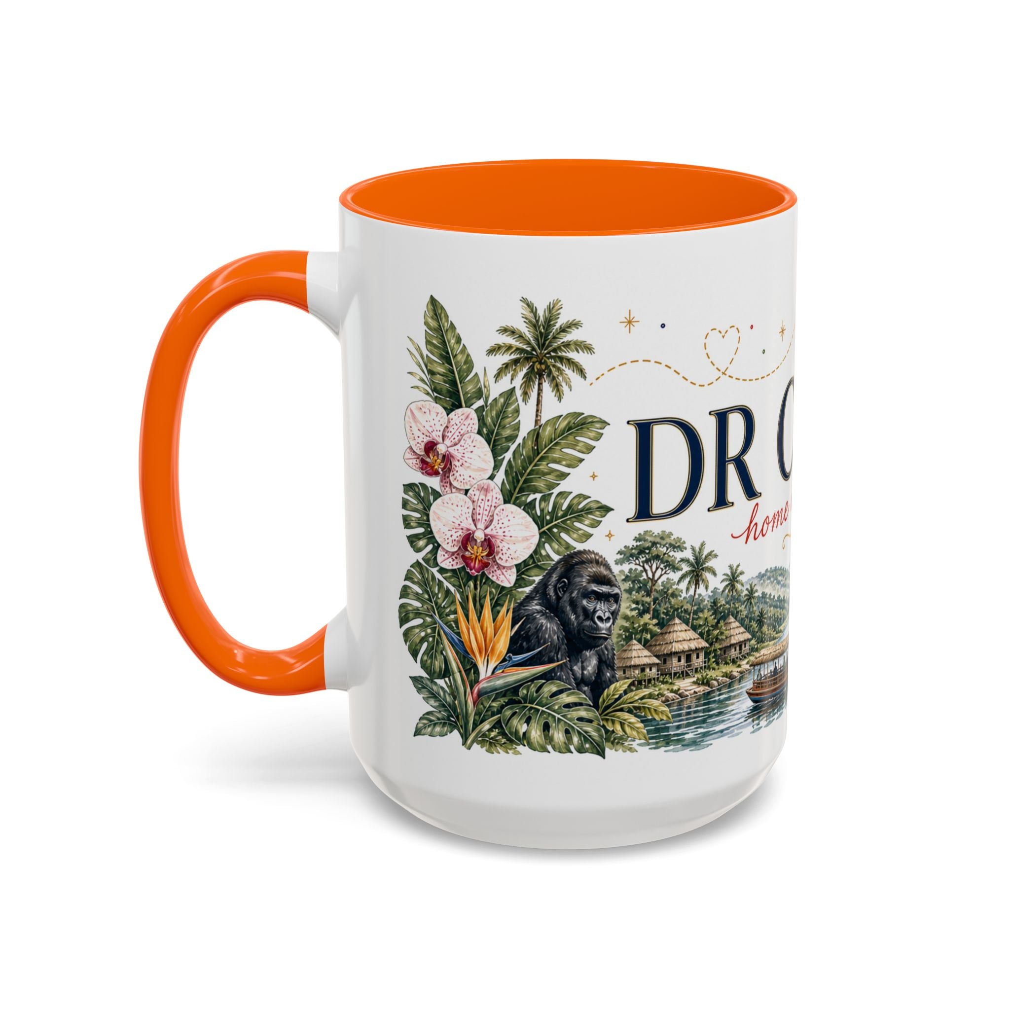 DR Congo Home Country Mug | Moving Away Gift | Long Distance Friendship | 11 oz 15 oz Accent Mug