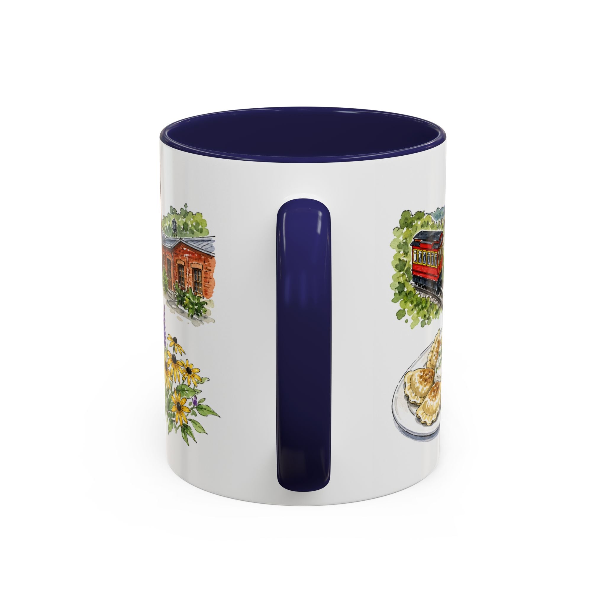 Pittsburgh Illustrated Travel Mug | City Souvenir Accent Coffee Mug | 11oz 15oz Ceramic Cup