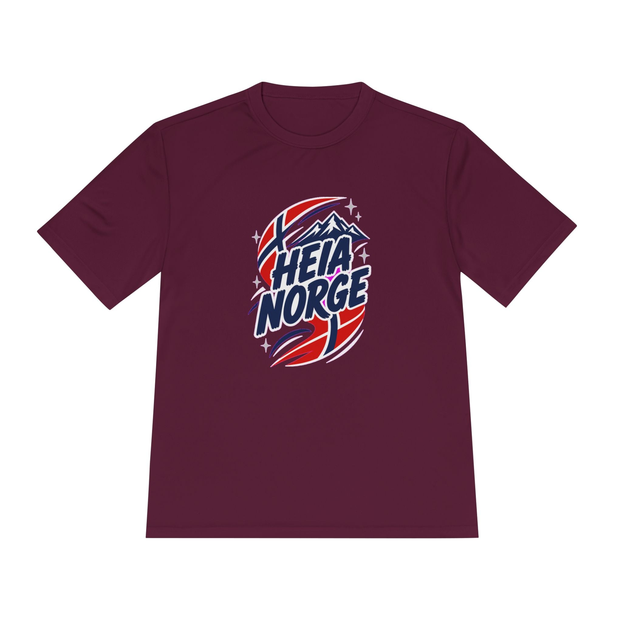 Norway Fan T-Shirt, Heia Norge Sport Tee, Moisture Wicking Performance Shirt