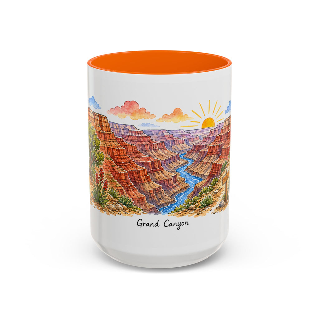 Grand Canyon National Park Mug | US Travel Souvenir Accent Coffee Mug | 11oz 15oz Ceramic Cup