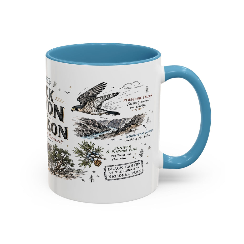 Black Canyon of the Gunnison National Park Coffee Mug | Colorado Deep Canyon Hiking Gift | Accent Color Ceramic 11oz 15oz
