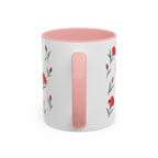 Ohio Scarlet Carnation Mug, State Flower Floral Coffee Cup, 11oz Botanical Gift