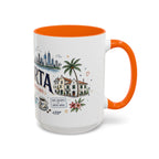 Jakarta Coffee Mug | Indonesia Souvenir Travel Gift | Accent Color Ceramic 11oz 15oz