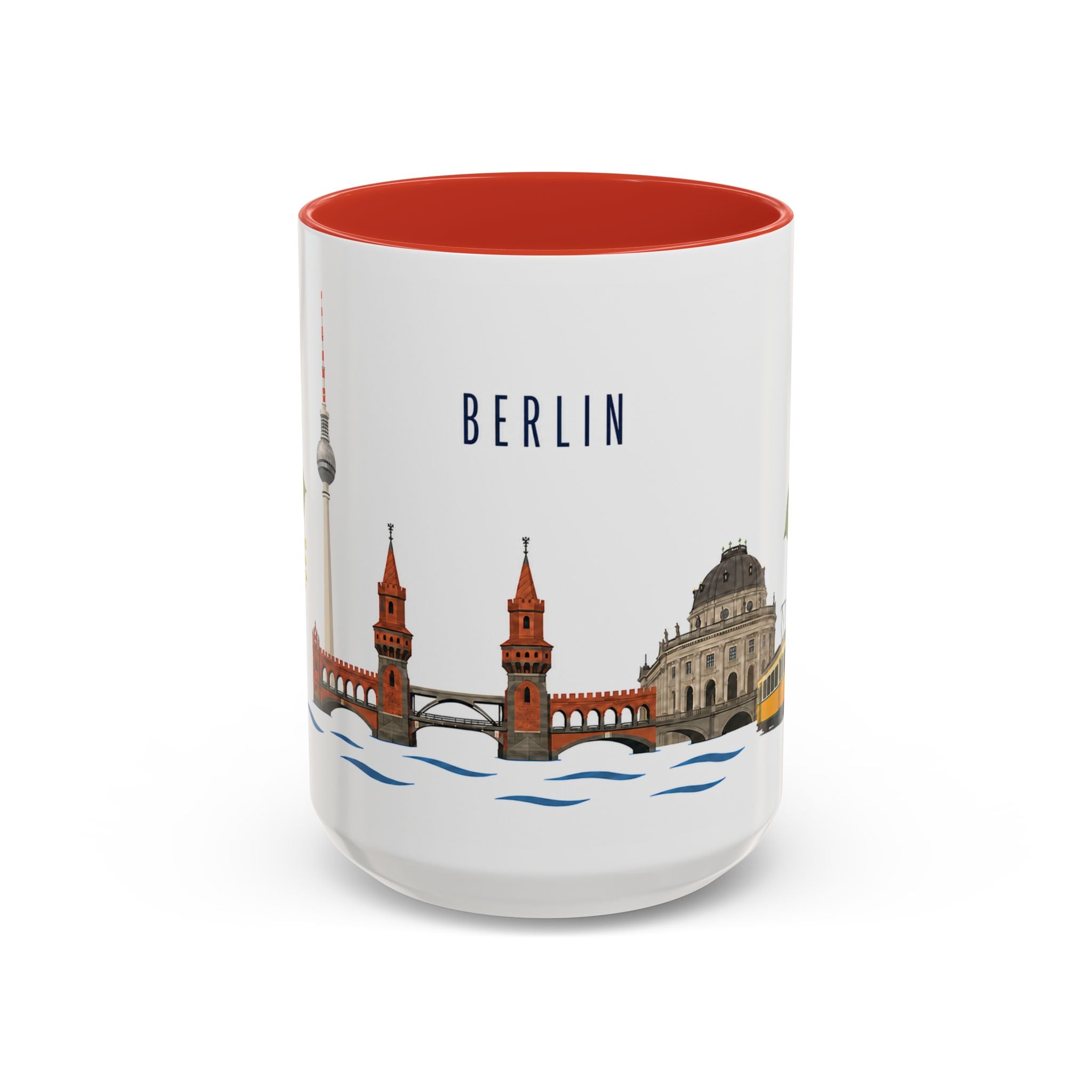 Berlin Coffee Mug | Germany Travel Souvenir | Porcelain Decal City Gift | 11oz 15oz Accent Mug