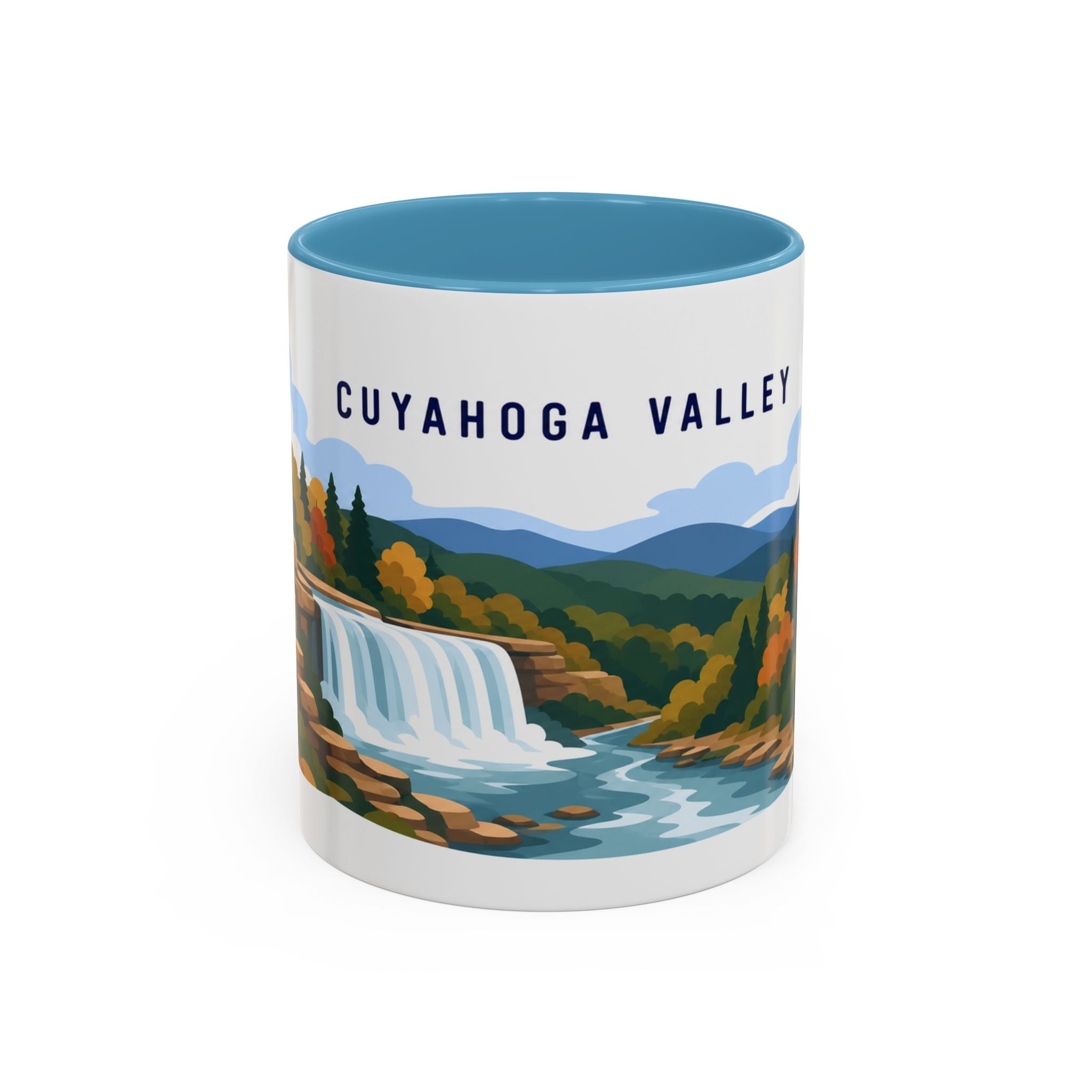Cuyahoga Valley National Park Coffee Mug | Solid Color Block Park Souvenir | 11oz 15oz Accent Mug