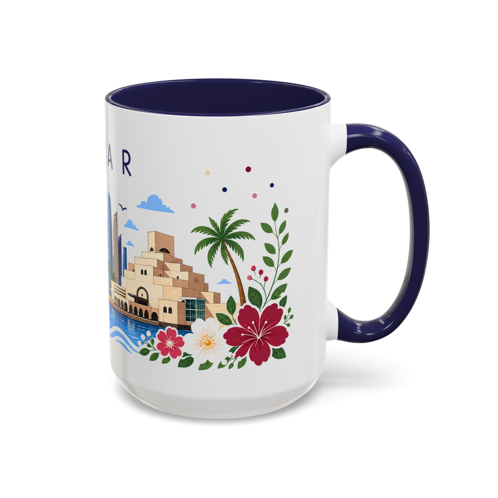 Qatar Coffee Mug | Travel Souvenir Accent Mug | Place Gift Ceramic Cup 11oz 15oz