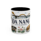 Da Nang Coffee Mug | Vietnam Travel Souvenir | Vintage Illustrated City Gift | 11 oz 15 oz Accent Mug
