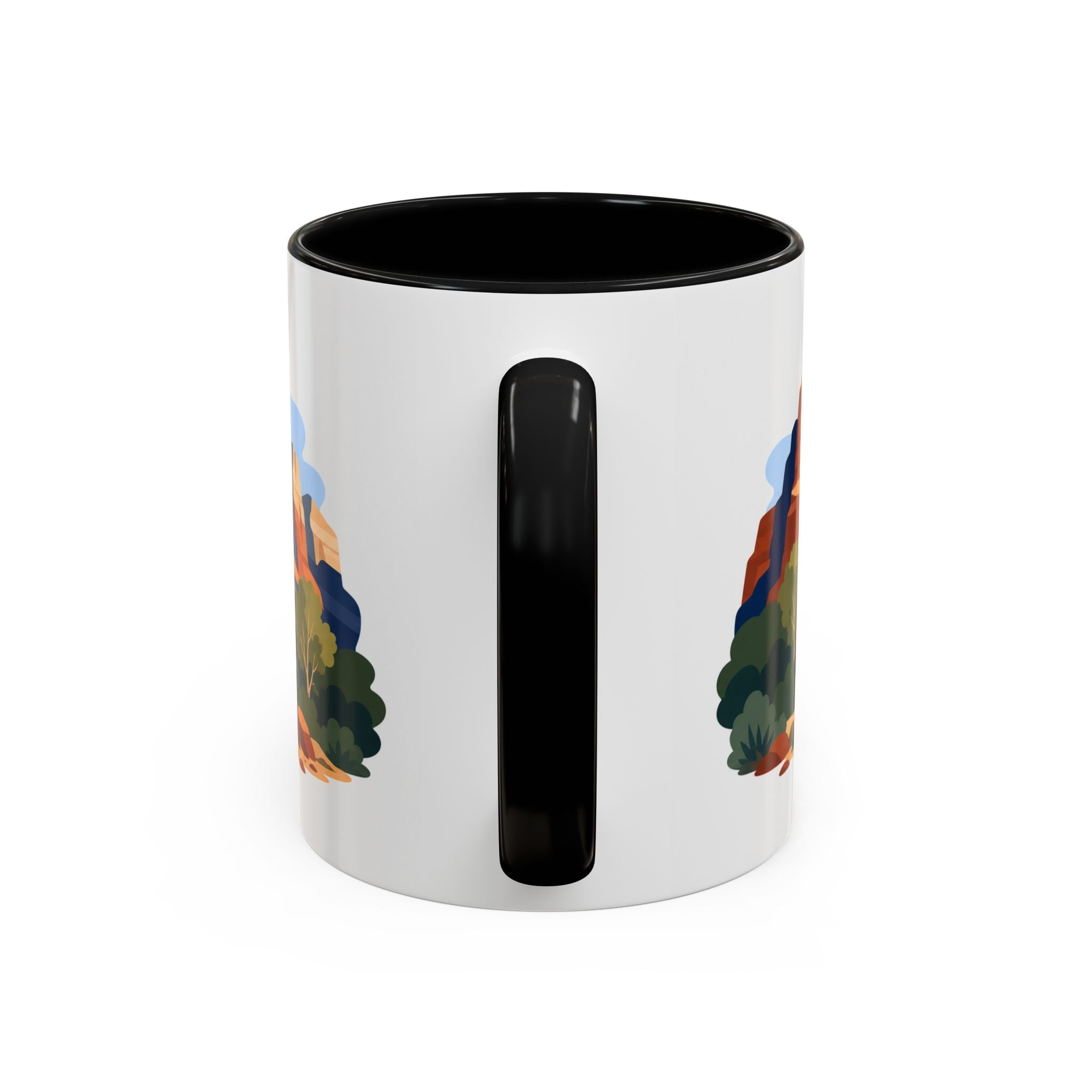 Zion National Park Coffee Mug | Solid Color Block Park Souvenir | 11oz 15oz Accent Mug