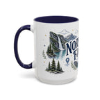 Norwegian Fjords Coffee Mug | Travel Destination Souvenir Gift | Accent Color Ceramic 11oz 15oz