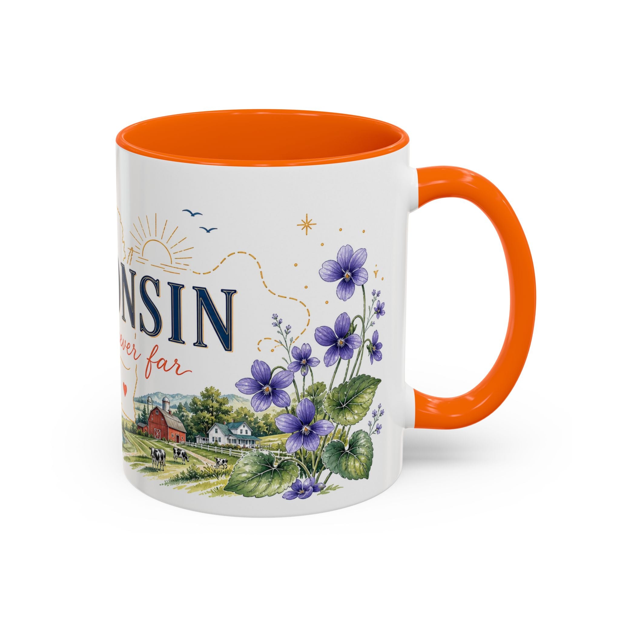 Wisconsin Home State Mug | Moving Away Gift | Long Distance Friendship Coffee Cup | 11oz 15oz Accent Mug