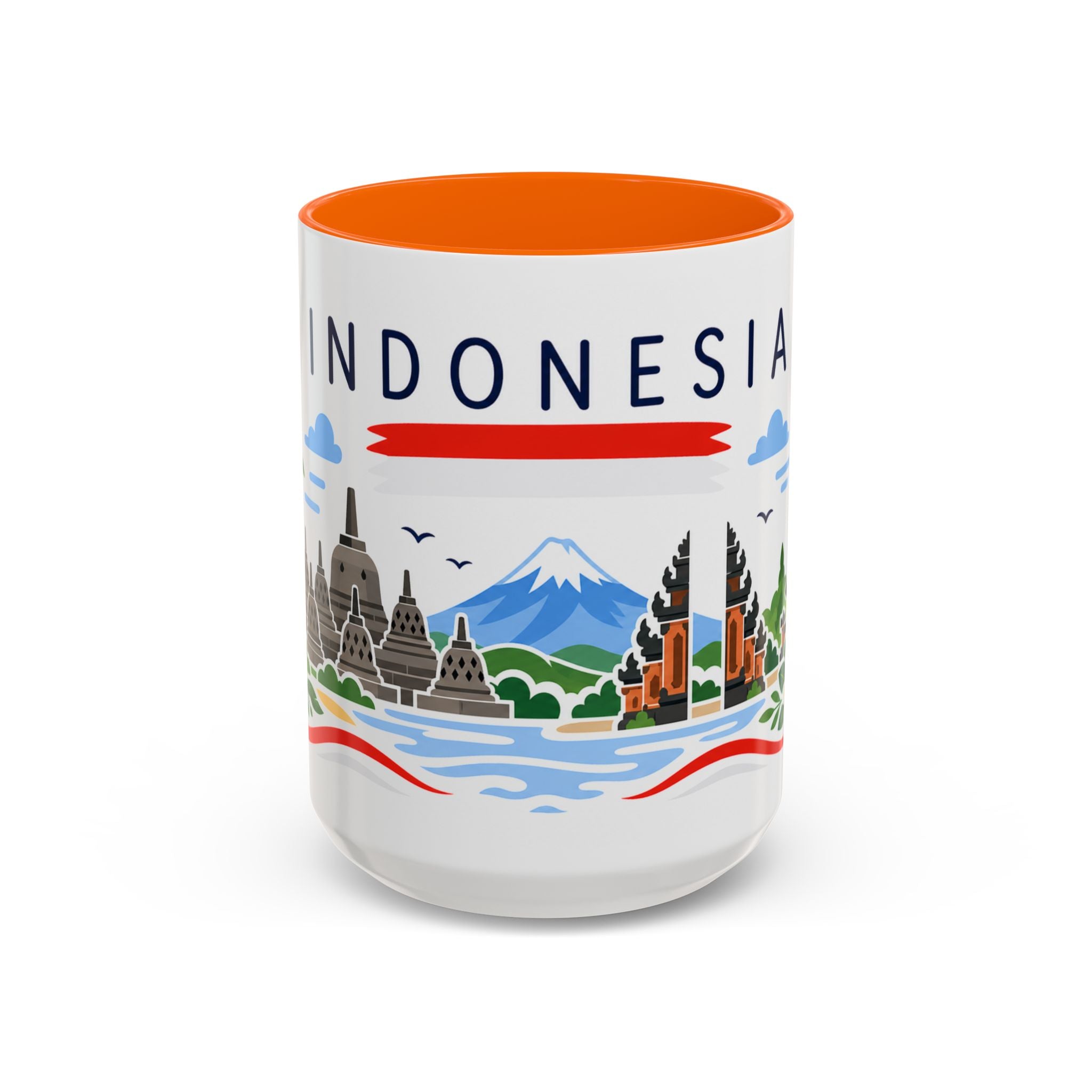 Indonesia Coffee Mug | Travel Souvenir Accent Mug | Country Gift Ceramic Cup 11oz 15oz