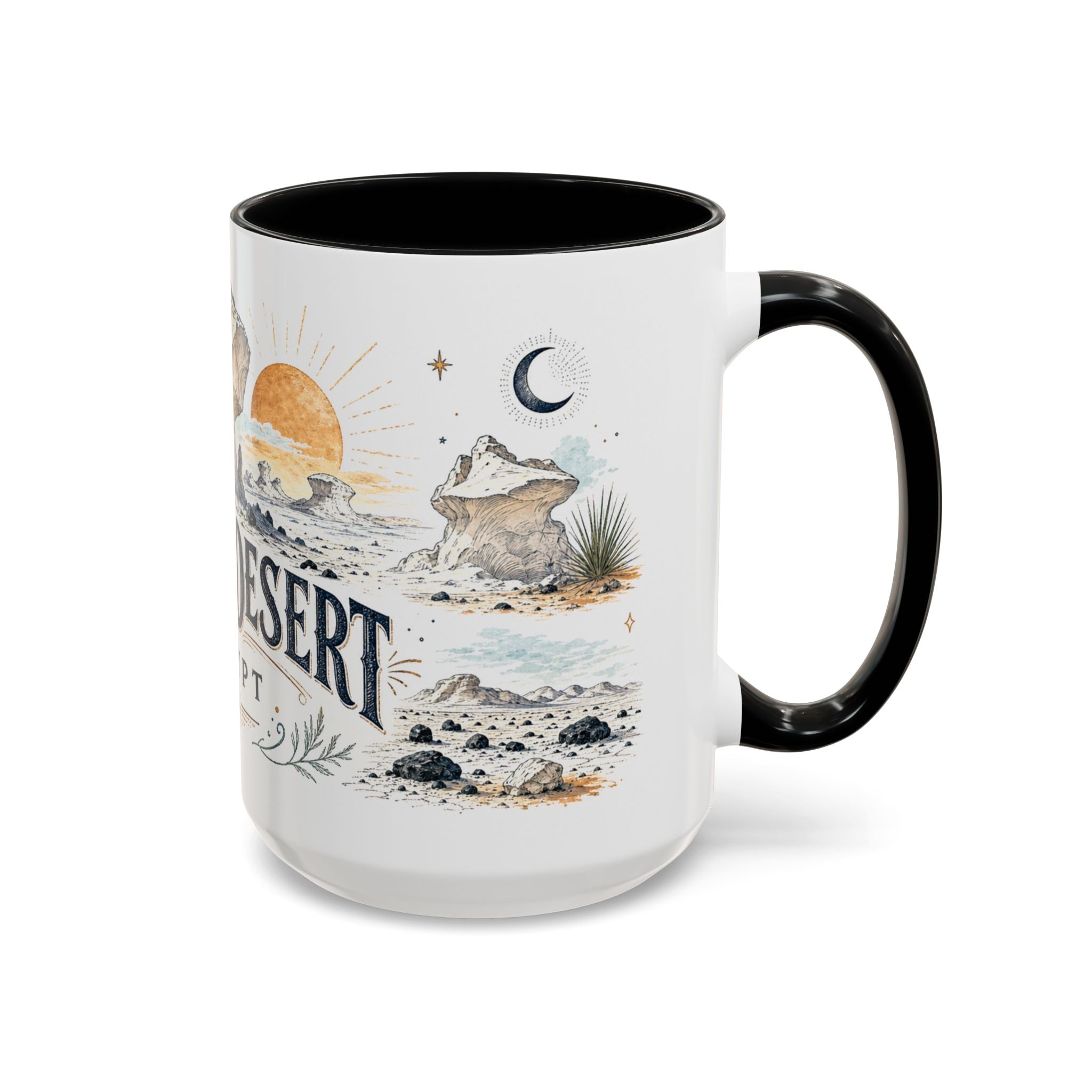 White Desert Mug, Egypt Travel Souvenir, Bucket List Gift, Accent Ceramic Coffee Mug 11oz 15oz